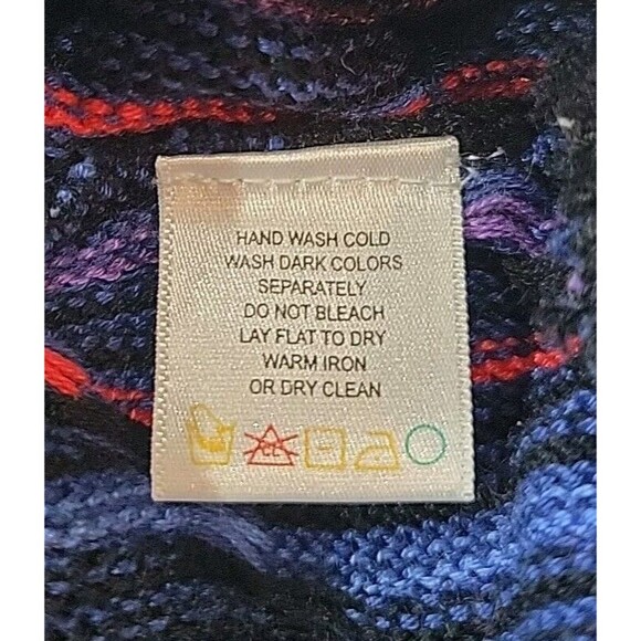 Vintage Coogi Style Sweater Men's Large J. Simon Pullover 3D Knit 100% Cotton - Picture 10 of 14